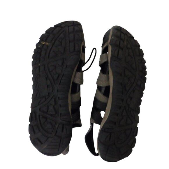 Ozark Trail Fisherman Sandals‎ Men Size 12 Gray Closed Toe Bungee Tie